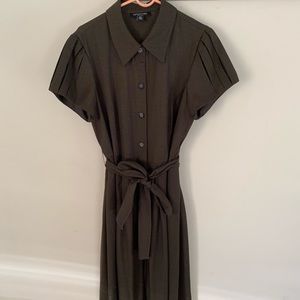 Belted shirt dress